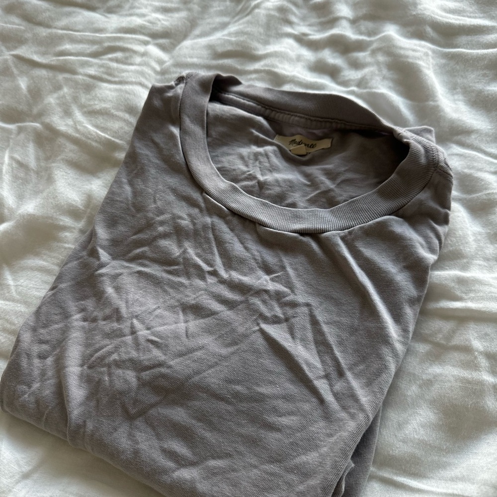 Madewell Women's Purple Gray Short Sleeve Tee